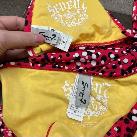 Seven7 Red Polka Dot Bikini size Medium - Picture 7 of 9